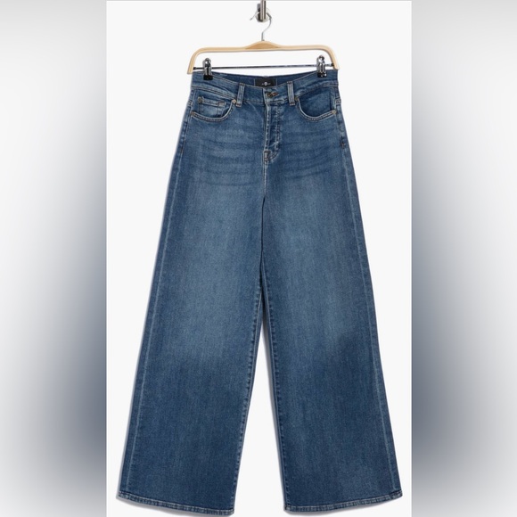 7 For All Mankind Denim - 7 For All Mankind Wide-Leg Denim Jeans
